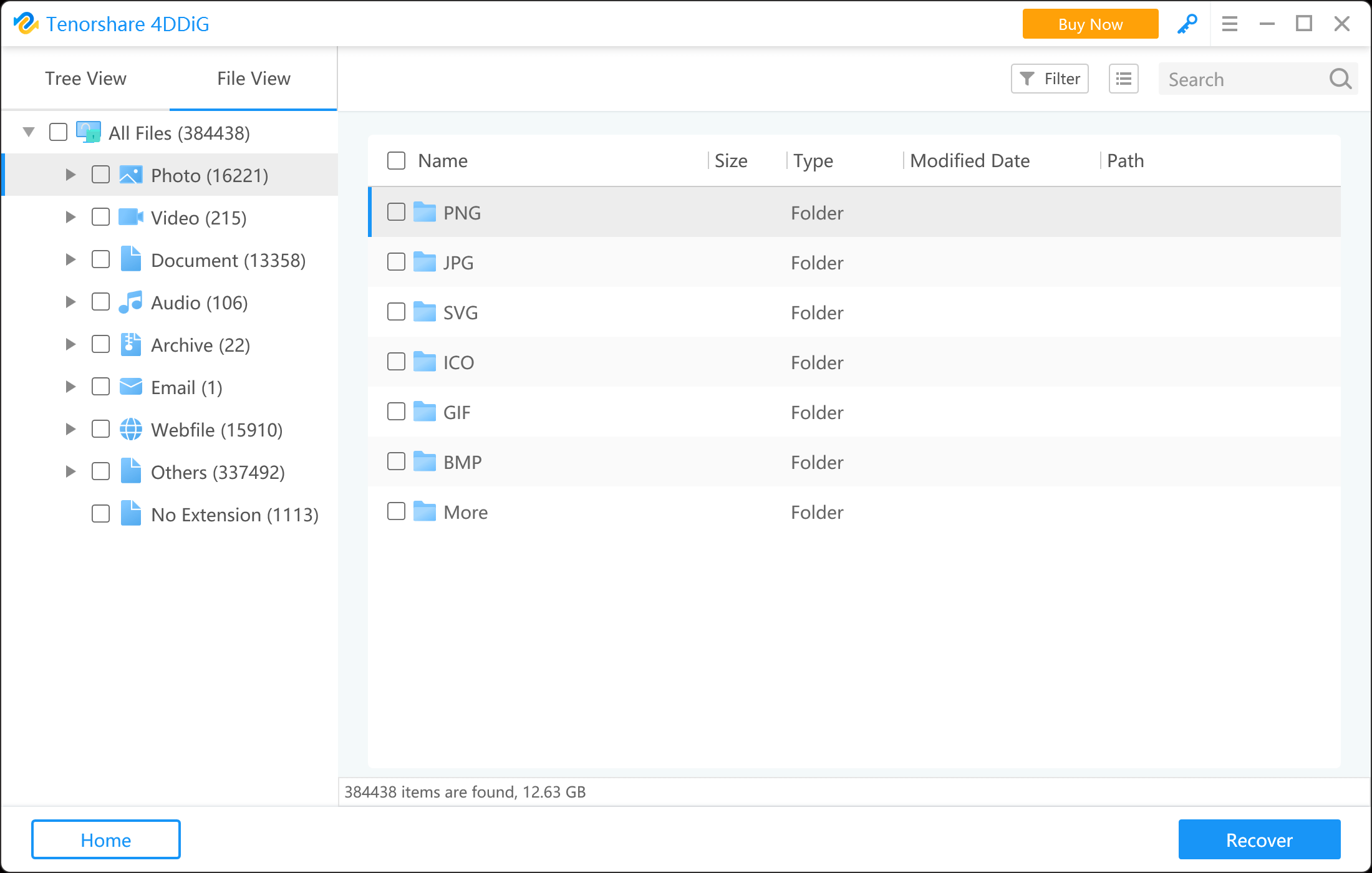 Tenorshare 4DDiG Windows Data Recovery Interface
