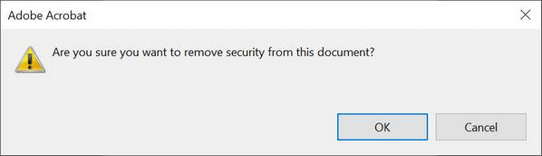 您确定要从此 PDF 中删除安全性吗