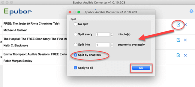 конвертировать Audible в m4b с сохранением глав на Mac