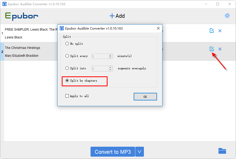 convert audible to m4b with chapters kept on windows