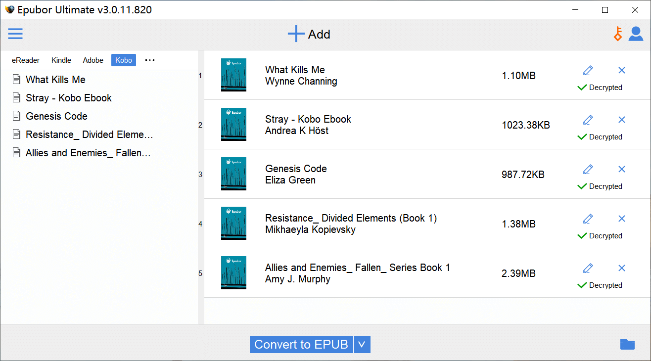 Convert Kobo Desktop to EPUB