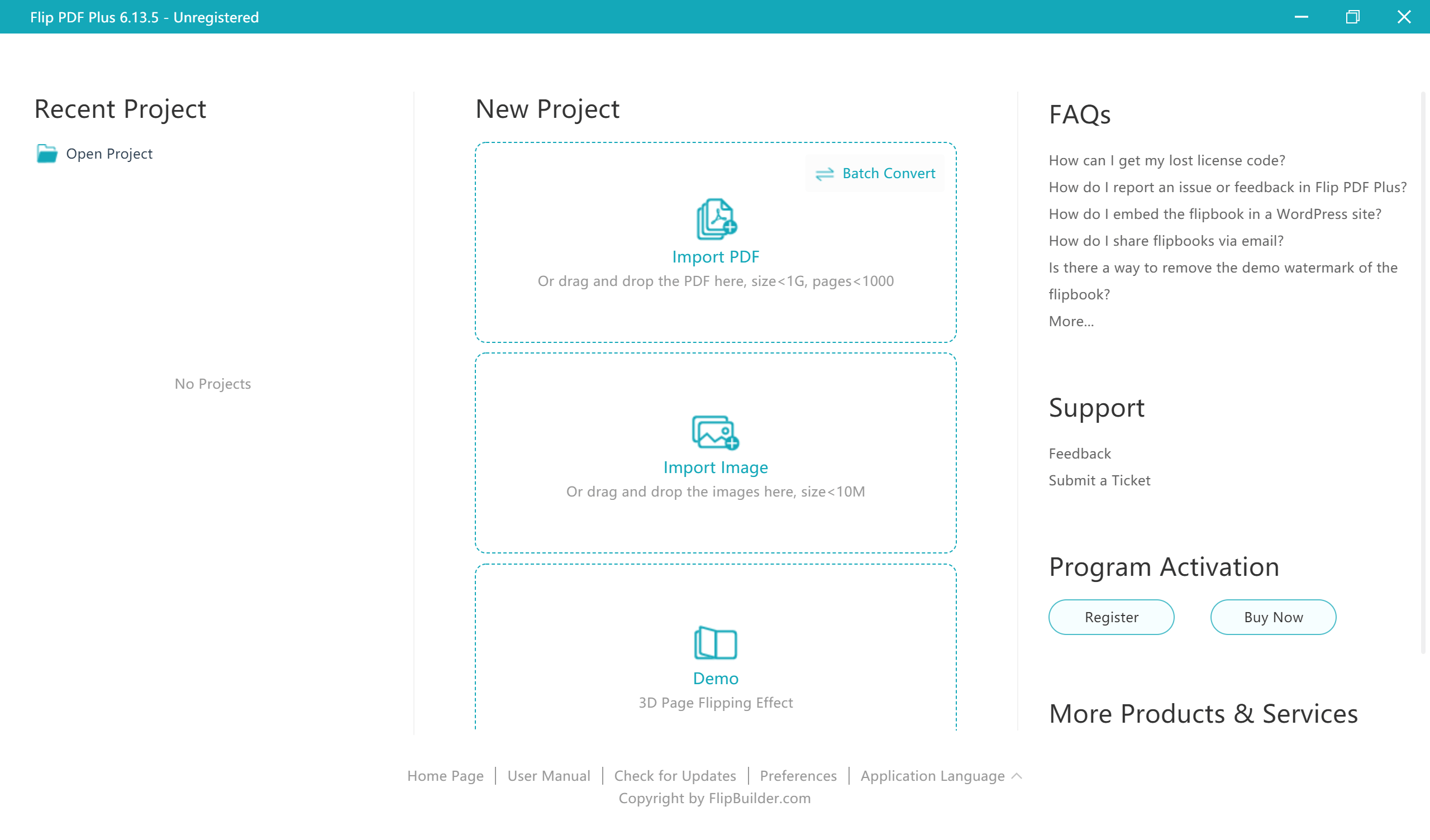 Importare PDF File ad Flip PDF Plus pro Convertere ad Flipbook