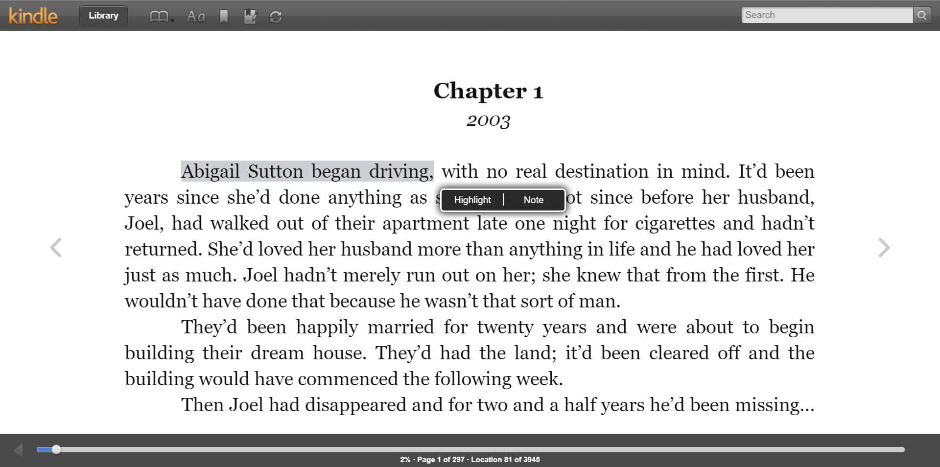 Marker tekster eller skriv notater i Kindle Cloud Reader