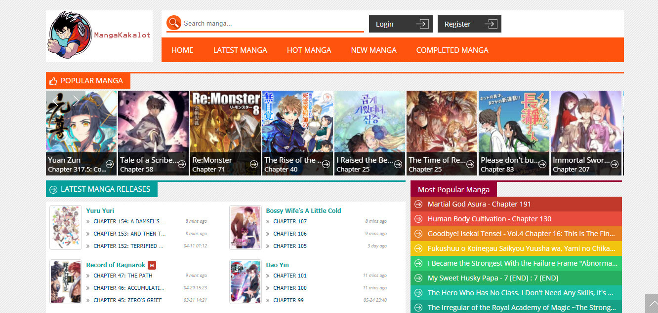 download free manga books on Mangakakalot website