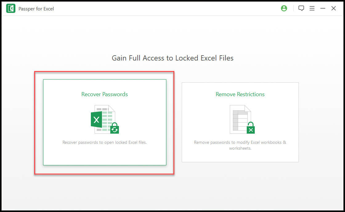 Unprotect Excel by Recovering Passwords with Passper for Excel