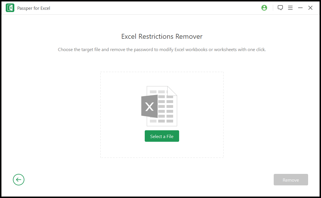 Select the Excel Workbook to Remove Restrictions