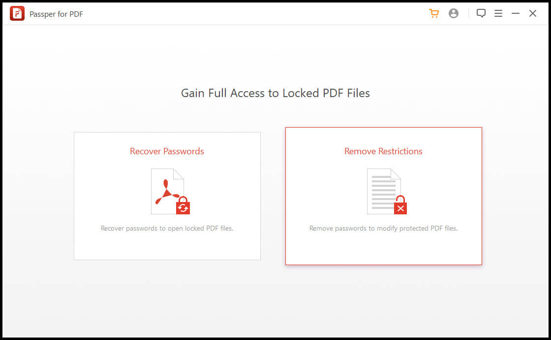 Remove PDF Restrictions with Passper for PDF