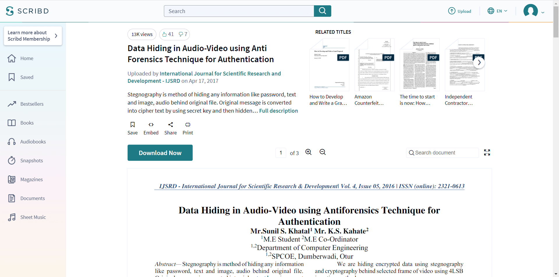 Laden Sie Dokumente kostenlos von Scribd herunter