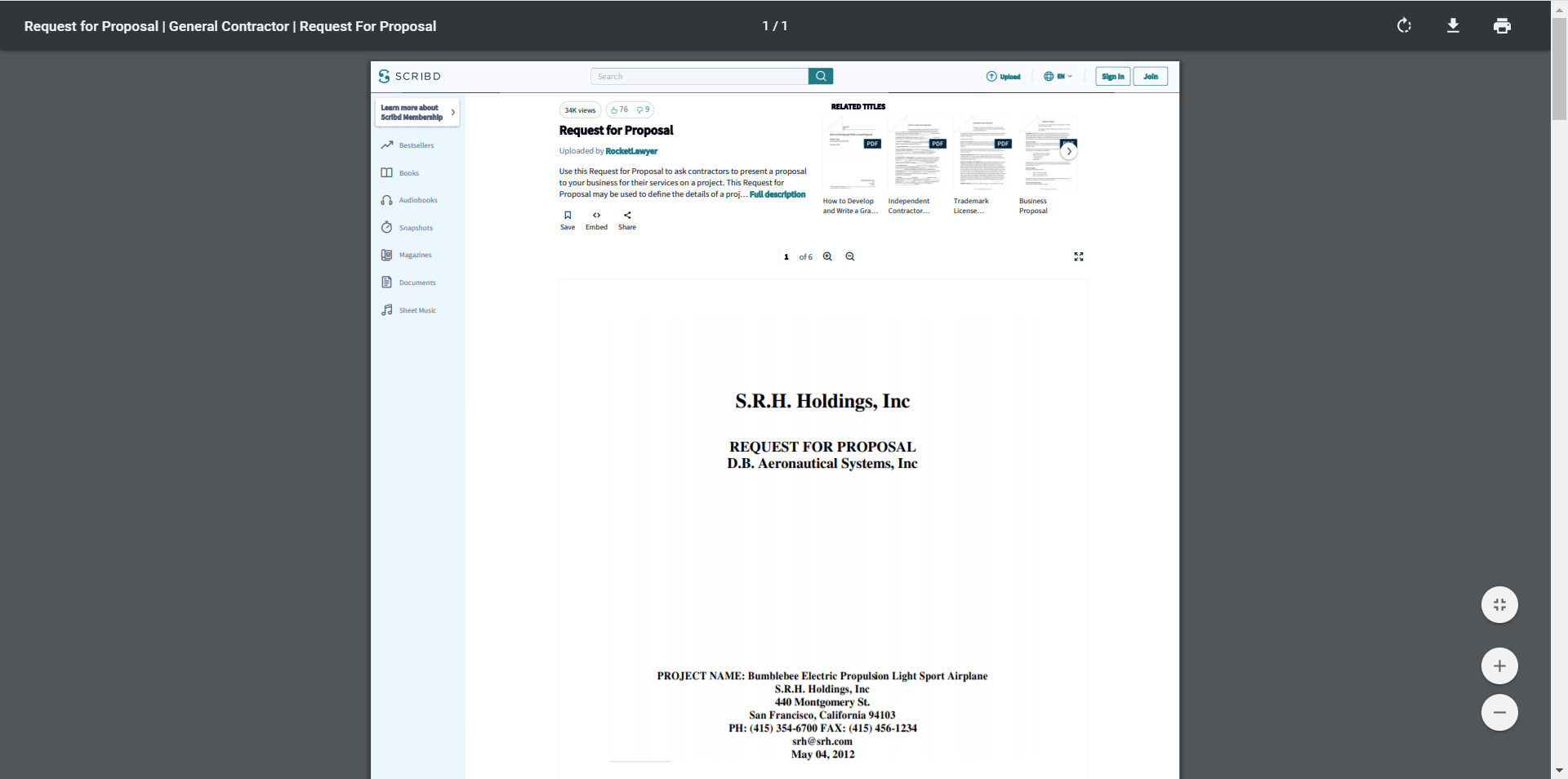 Pobierz strony internetowe dokumentów Scribd w formacie PDF