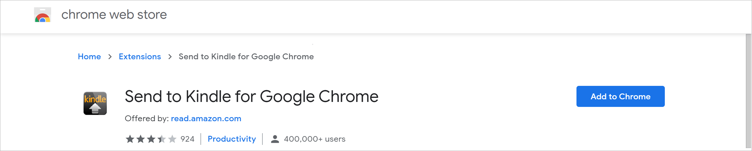 sendu al kindle por google chrome