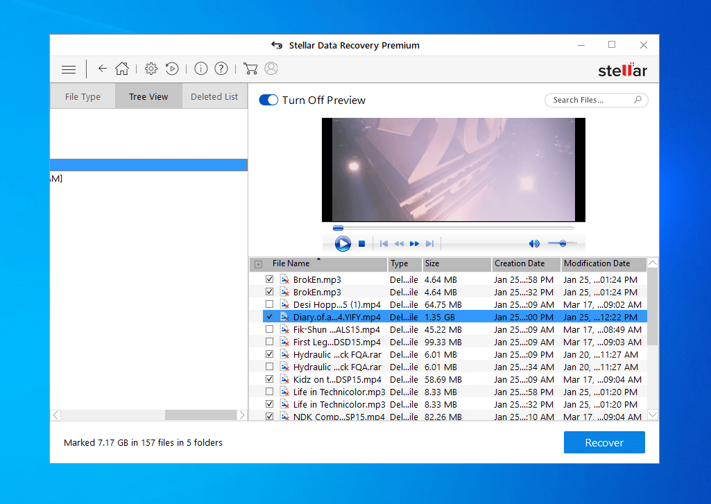checking the health of the recoverable data
