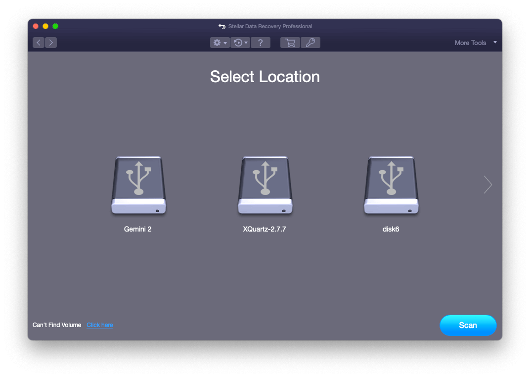 Select Location on Mac to Recover Deleted Files