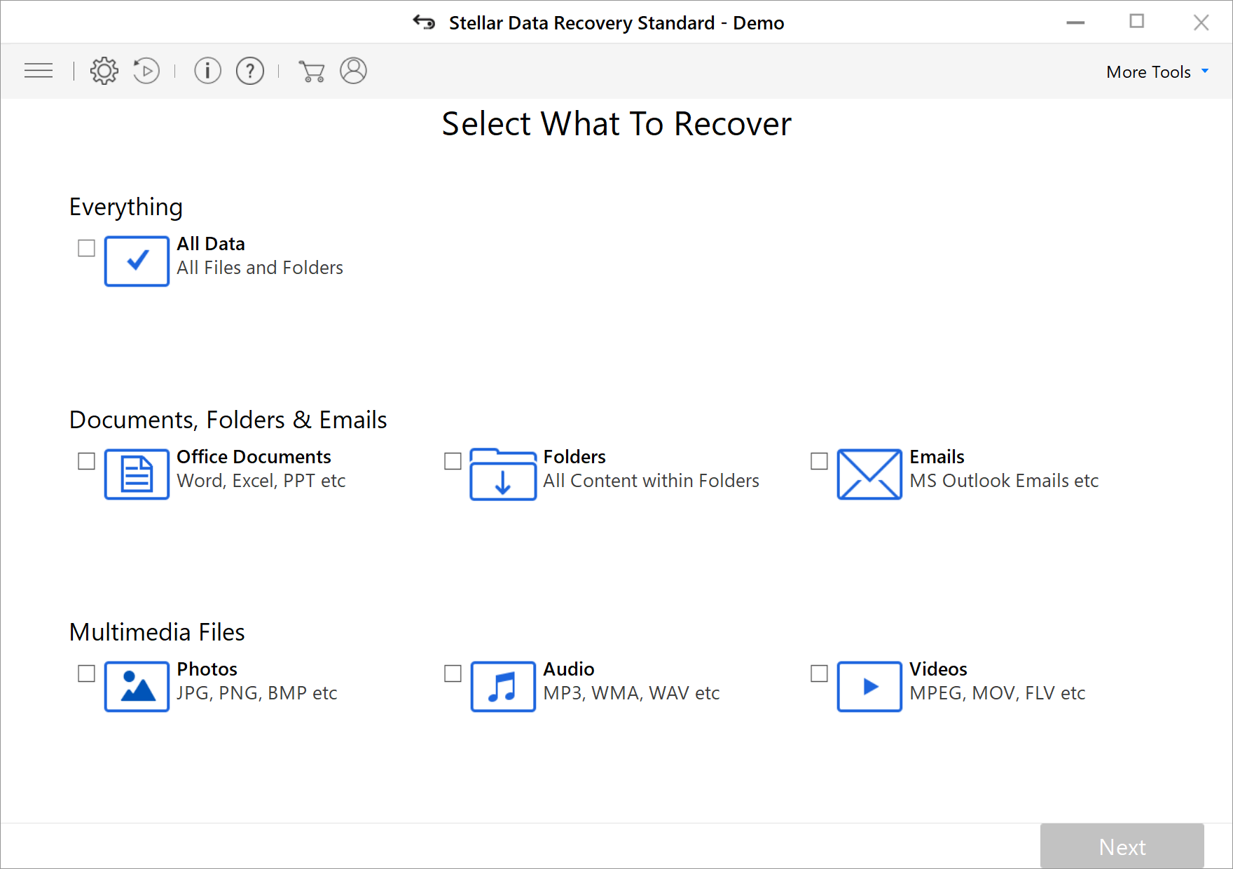 Stellar Windows Data Recovery Software Interface