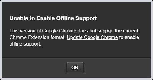 Unable to Enable Offline Support