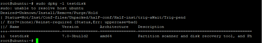 UbuntuでTestDiskを検証する