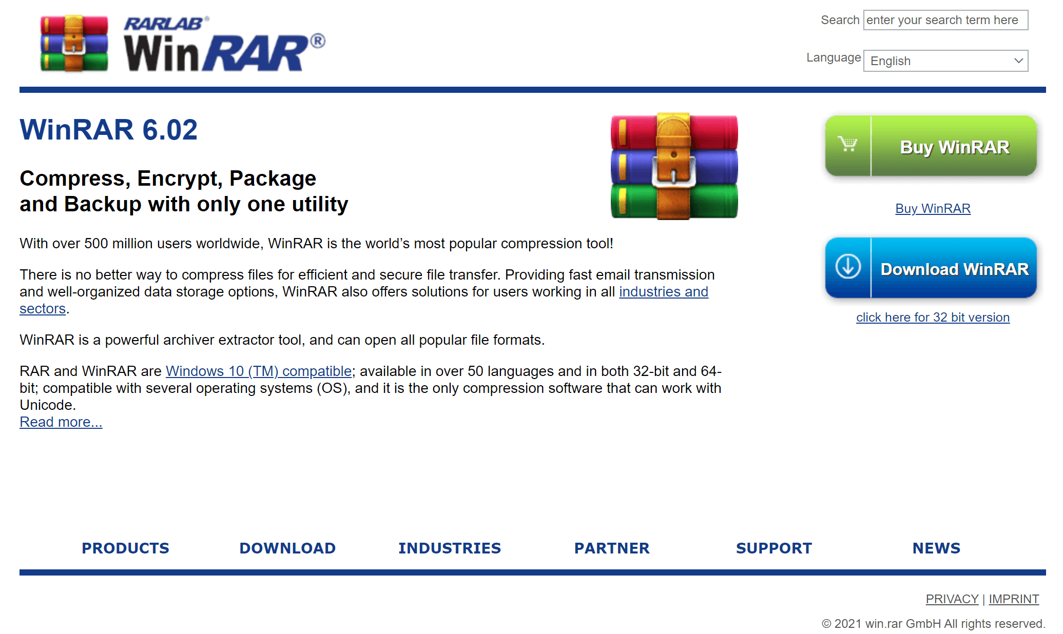 Atsisiųskite WinRAR iš oficialaus